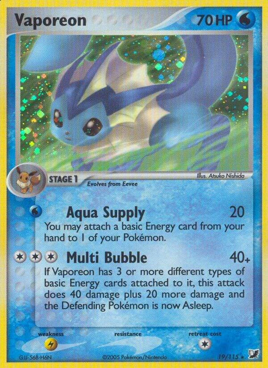 Pokemon Vaporeon 19/115 Unseen Forces