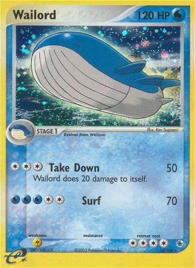 Pokemon Wailord 14/109 EX Ruby & Sapphire