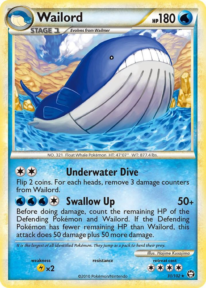 Pokemon Wailord 31/102 Triumphant