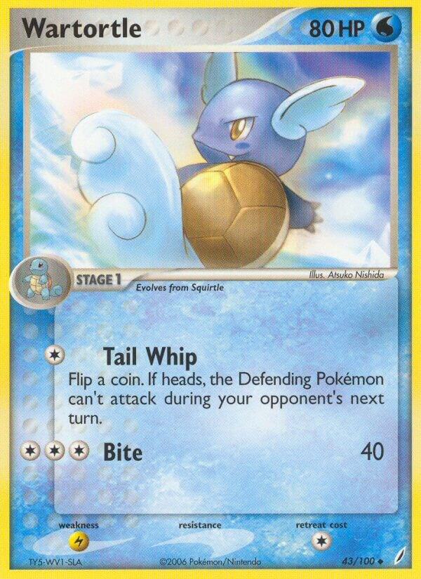 Pokemon Wartortle 43/100 Crystal Guardians