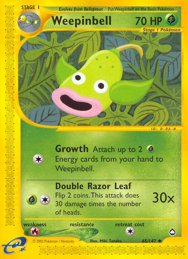 Pokemon Weepinbell 65/147 Aquapolis