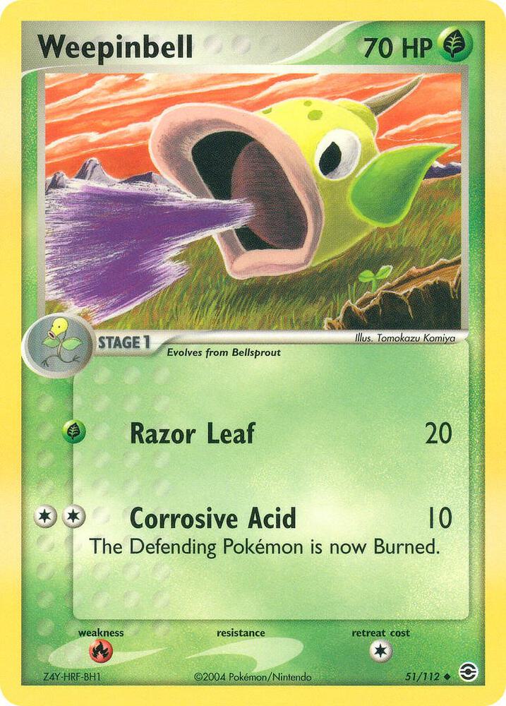 Pokemon Weepinbell 51/112 FireRed & LeafGreen
