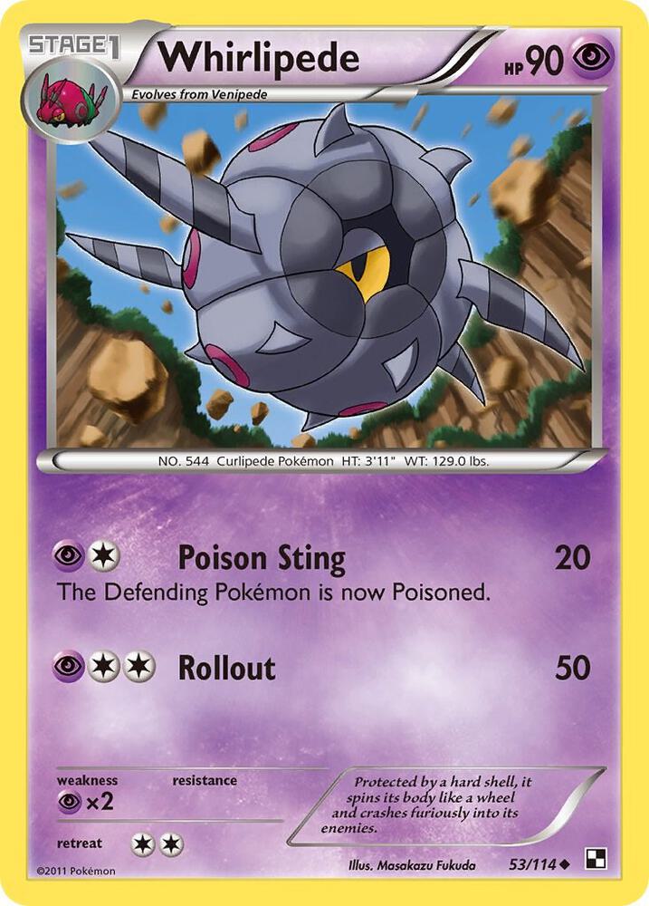 Pokemon Whirlipede 53/114 Black & White