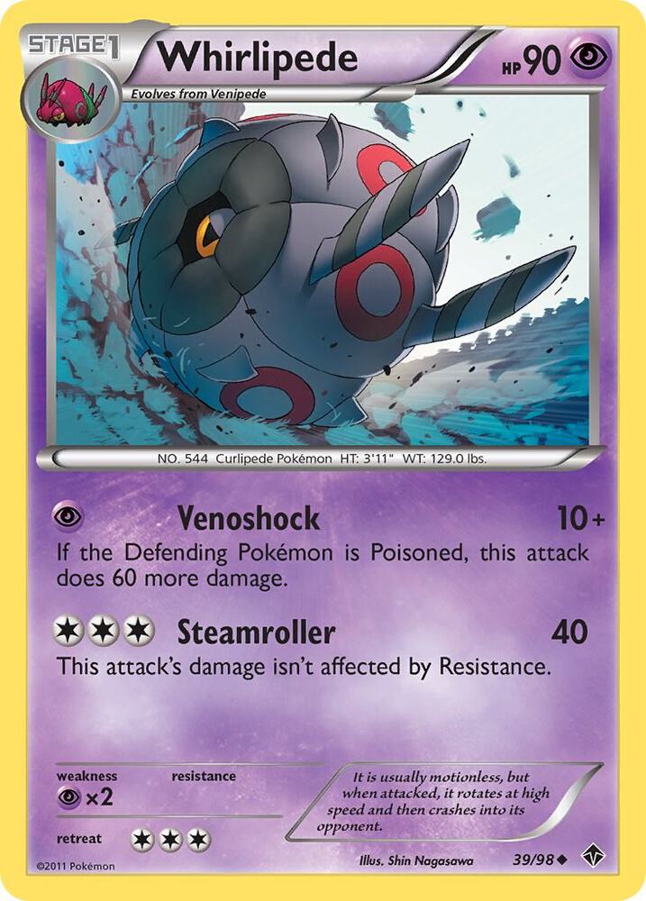 Pokemon Whirlipede 39/98 Emerging Powers