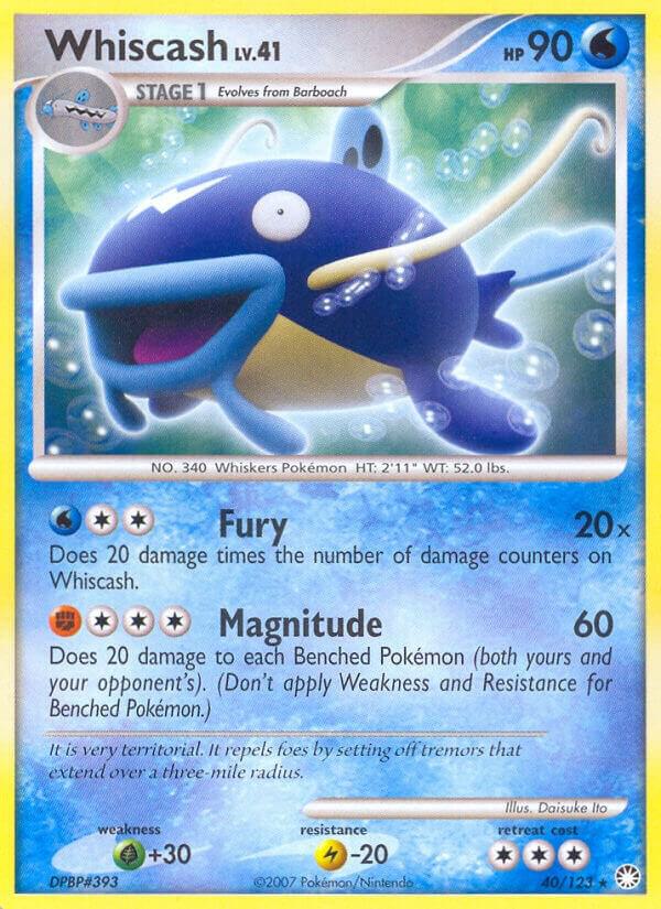 Pokemon Whiscash 40/123 Mysterious Treasures