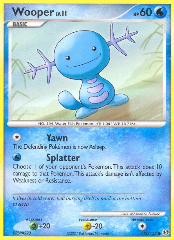 Pokemon Wooper 118/132 Secret Wonders