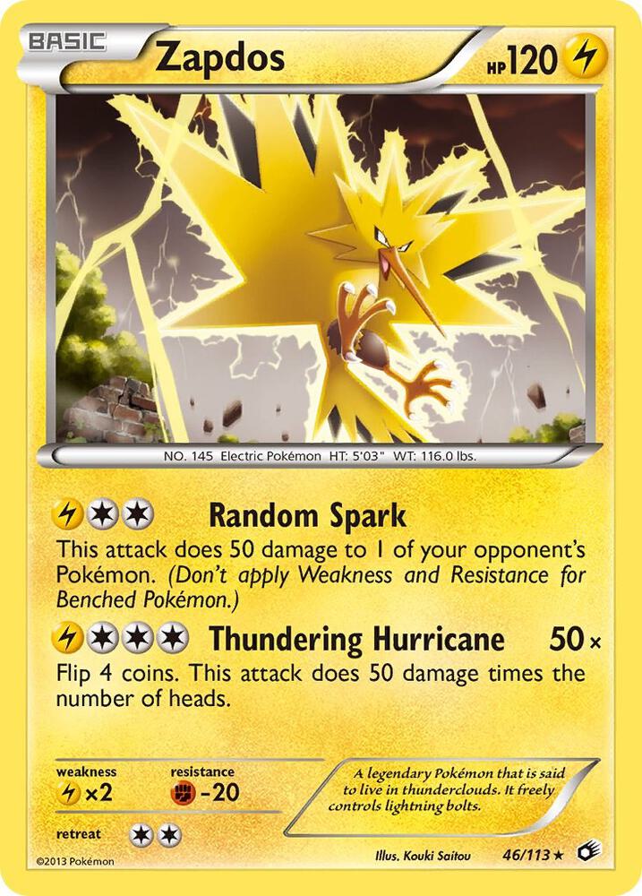 Pokemon Zapdos 46/113 Legendary Treasures