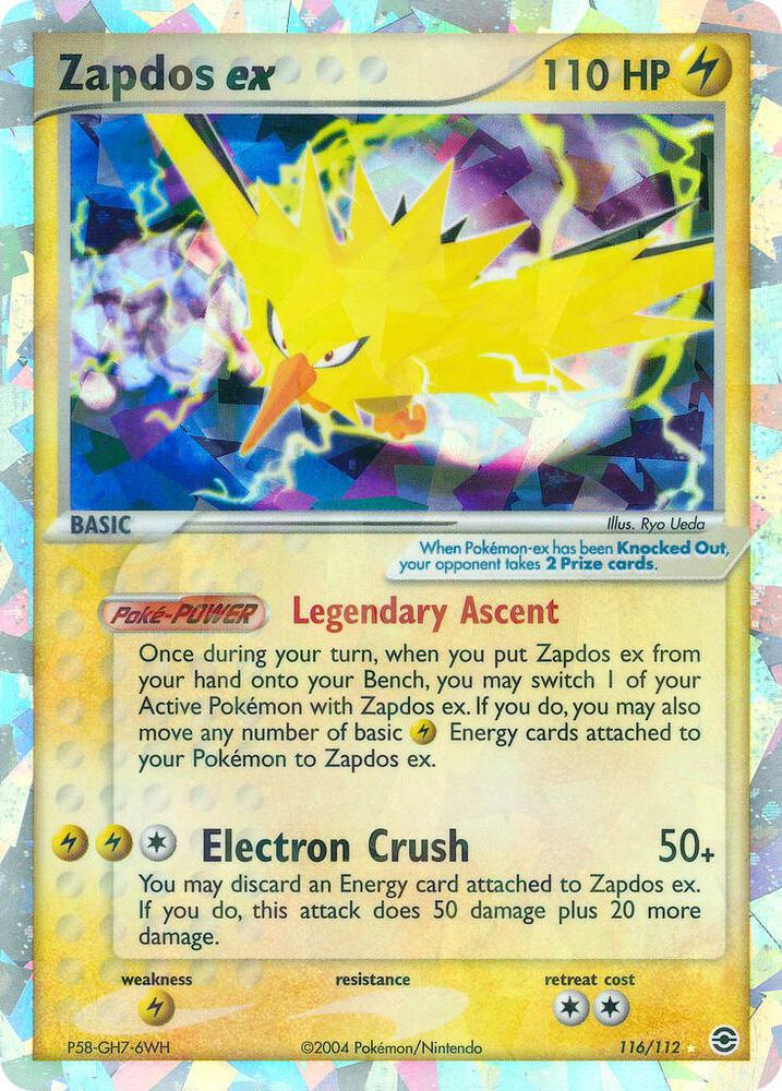 Pokemon Zapdos ex 116/112 FireRed & LeafGreen