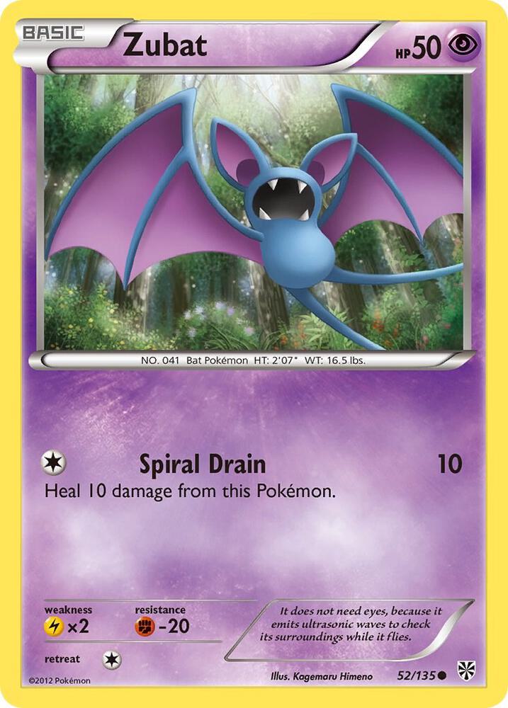 Pokemon Zubat 52/135 Plasma Storm