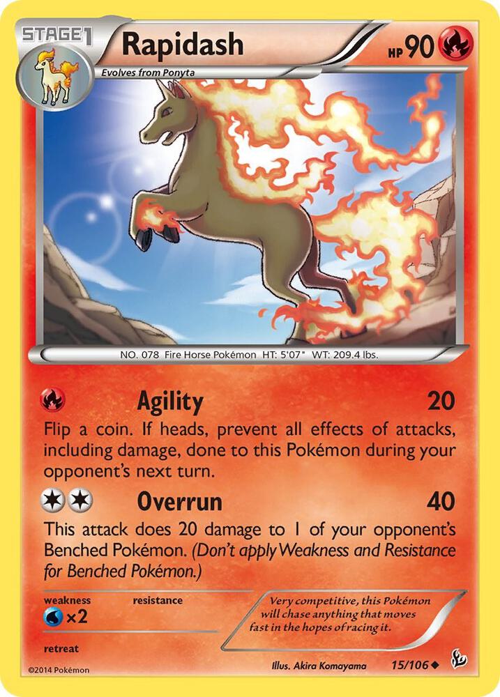 Pokemon Rapidash 15/106 Flashfire