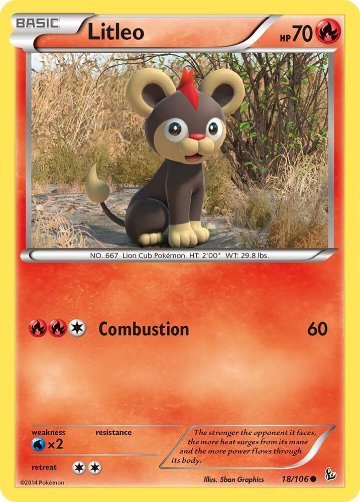 Pokemon Litleo 18/106 Flashfire