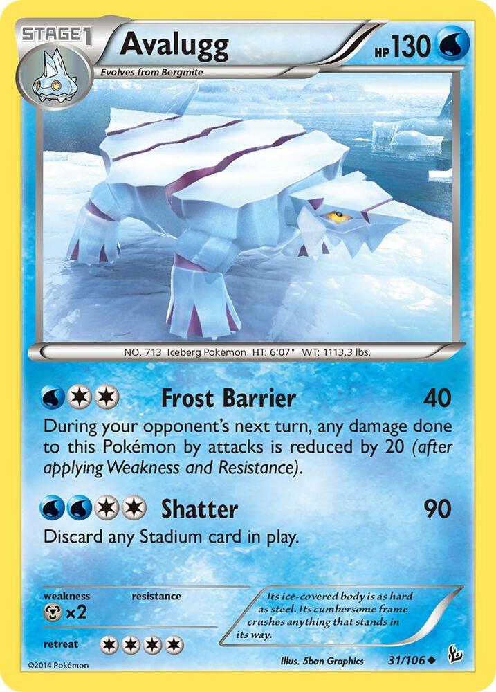 Pokemon Avalugg 31/106 Flashfire