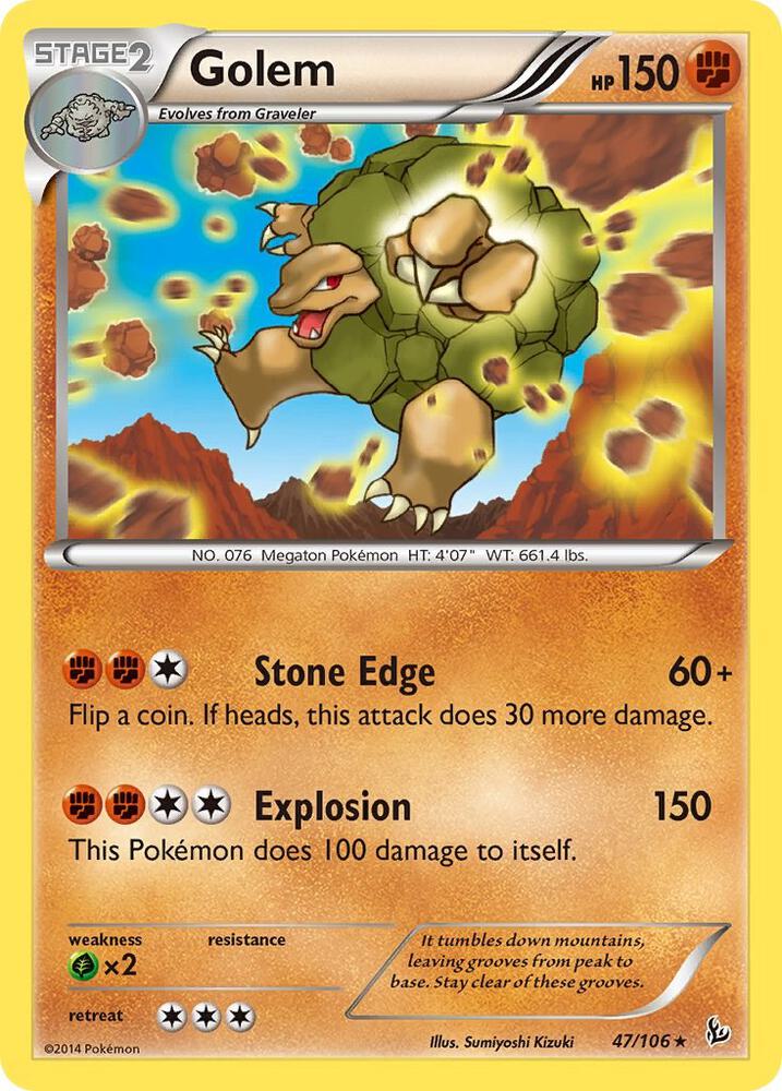 Pokemon Golem 47/106 Flashfire