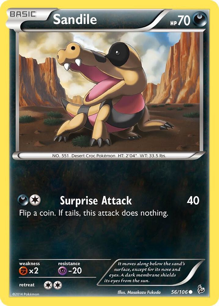 Pokemon Sandile 56/106 Flashfire