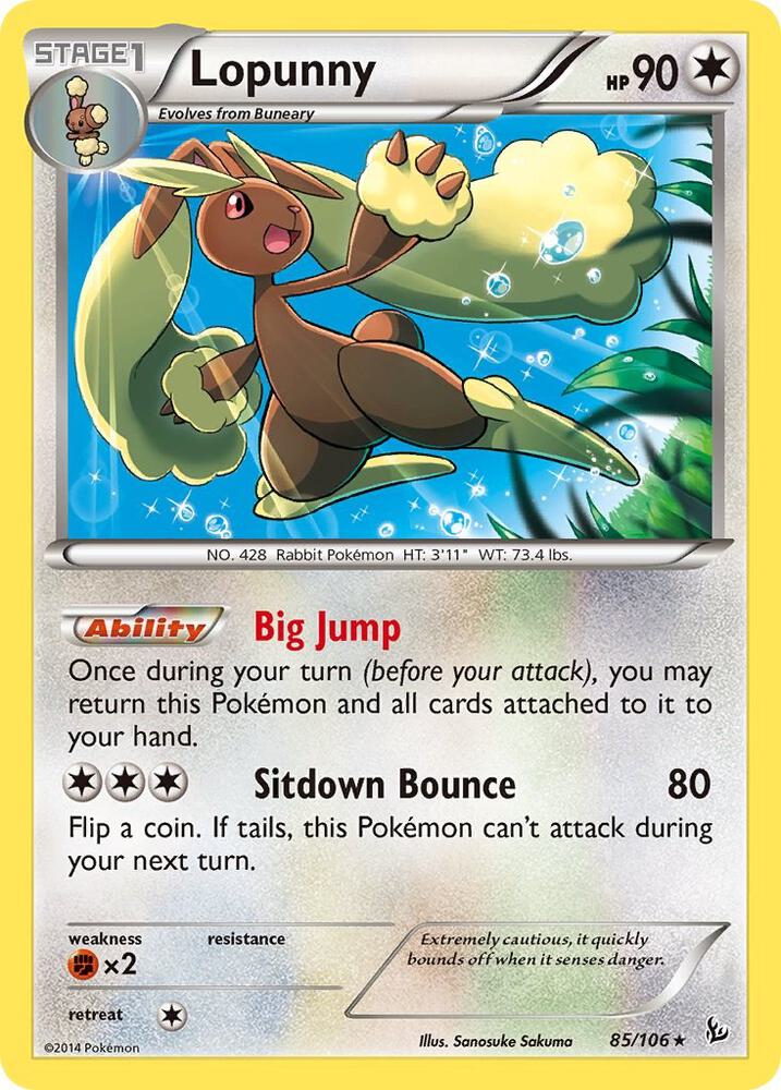 Pokemon Lopunny 85/106 Flashfire