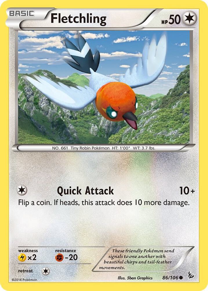 Pokemon Fletchling 86/106 Flashfire