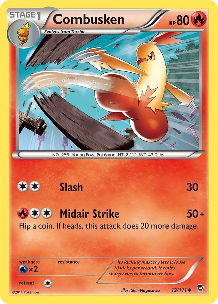 Pokemon Combusken 13/111 Furious Fists