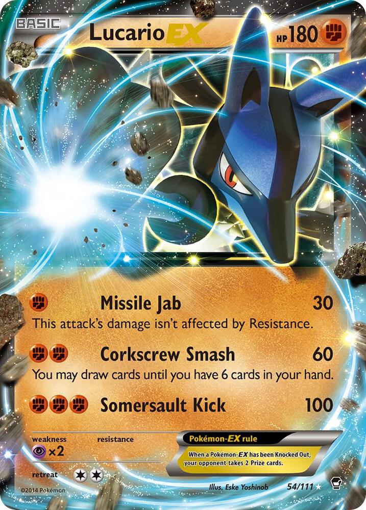Pokemon Lucario EX 54/111 Furious Fists