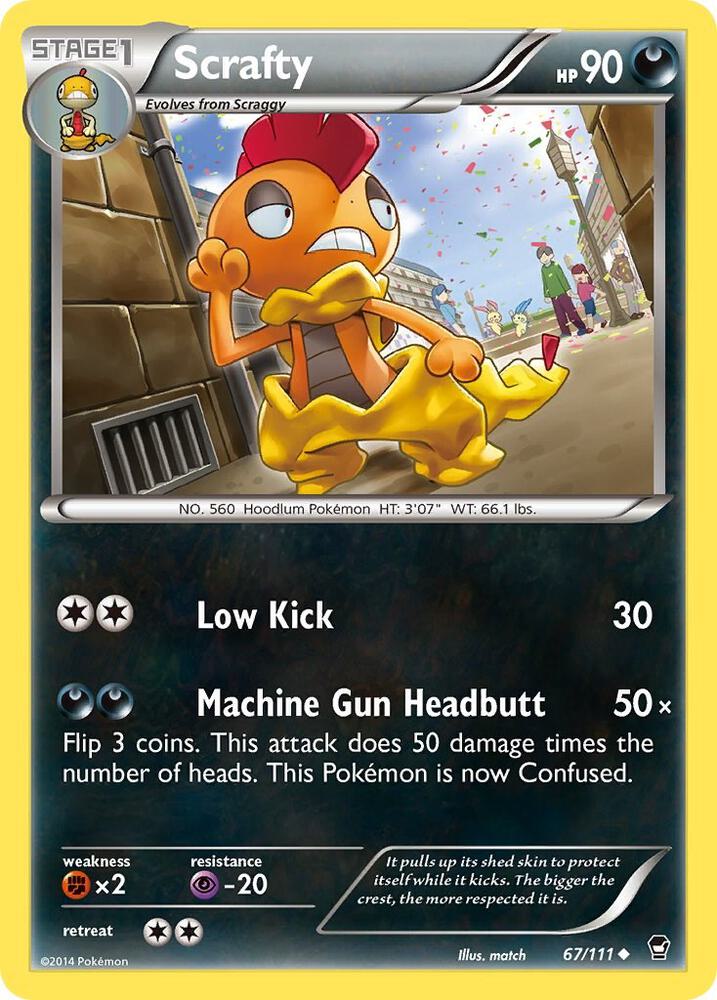 Pokemon Scrafty 67/111 Furious Fists