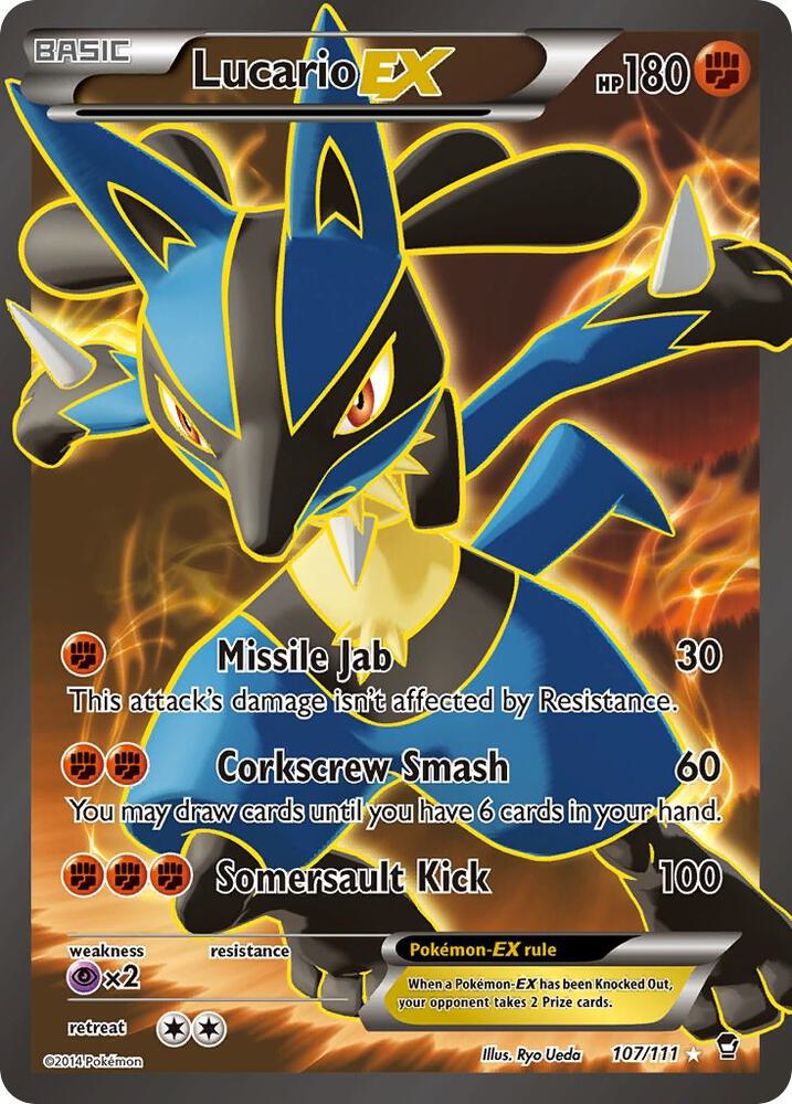 Pokemon Lucario EX 107/111 Furious Fists