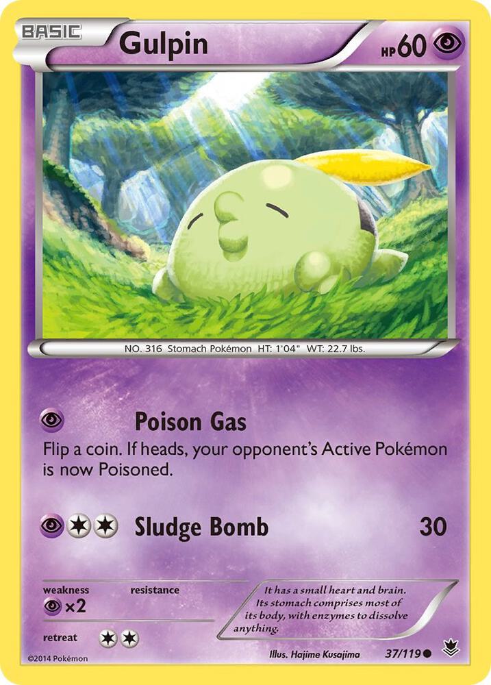 Pokemon Gulpin 37/119 Phantom Forces