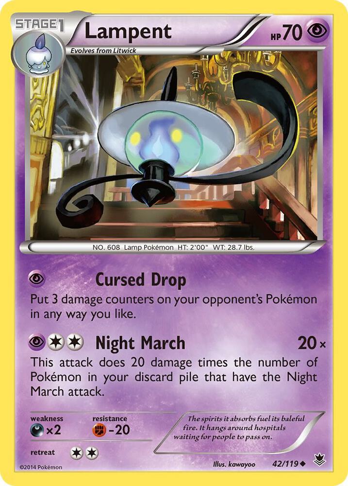 Pokemon Lampent 42/119 Phantom Forces