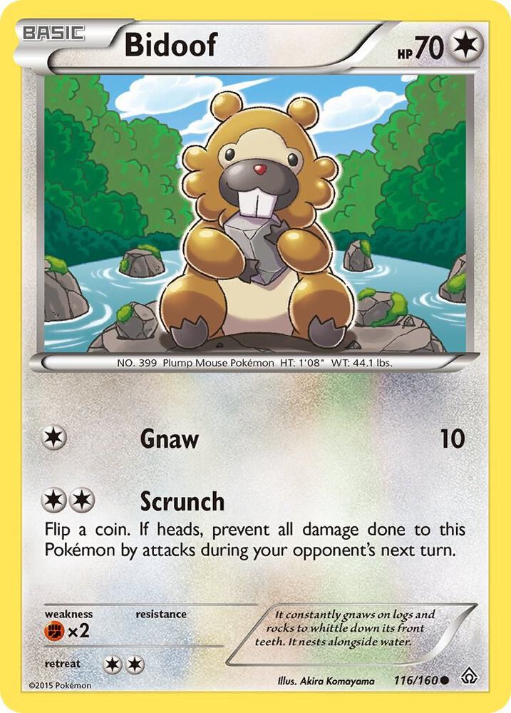 Pokemon Bidoof 116/160 Primal Clash