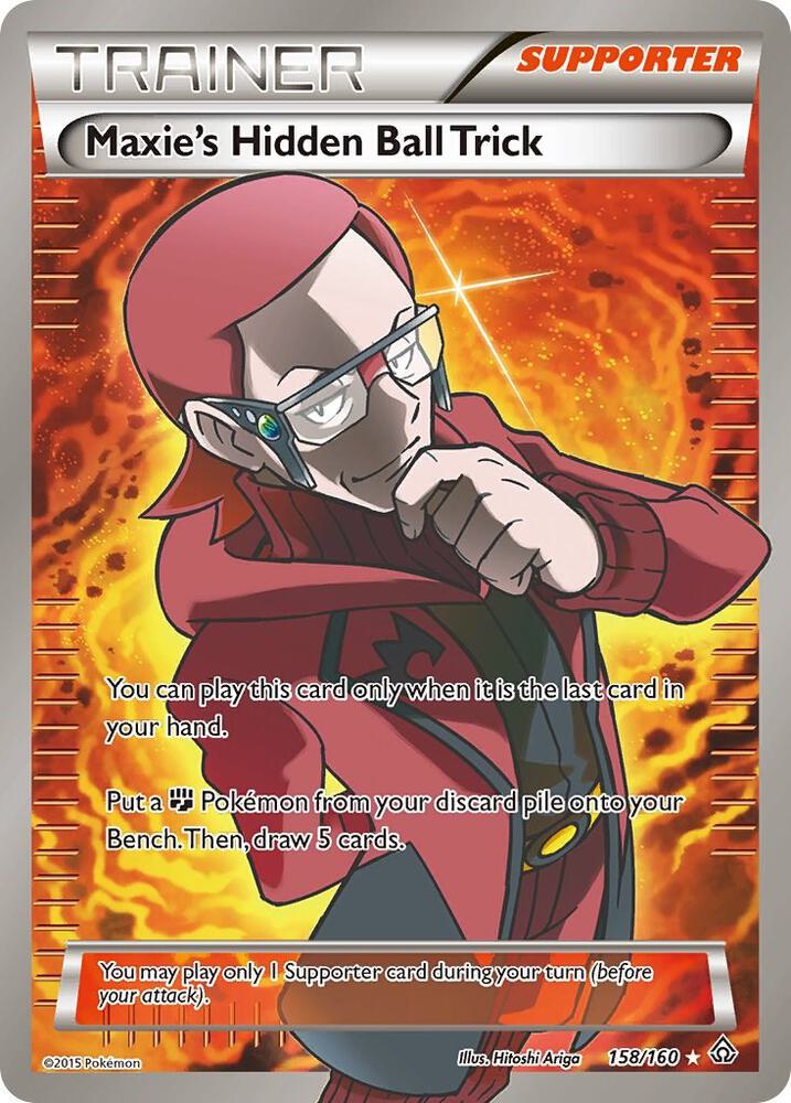Pokemon Maxie's Hidden Ball Trick 158/160 Primal Clash