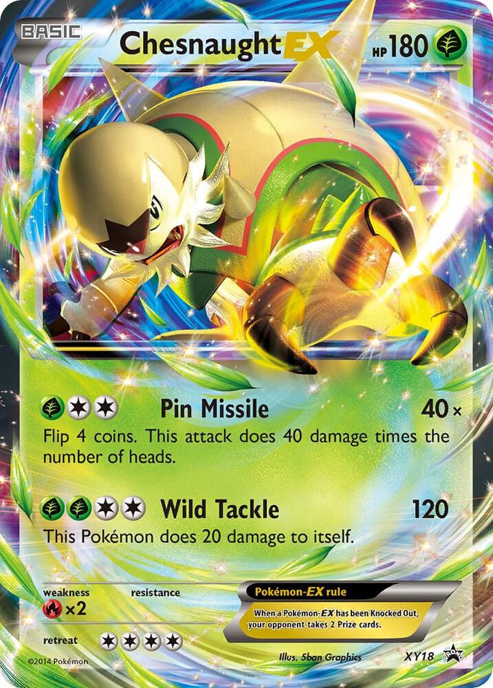 Pokemon Chesnaught EX XY18 XY Black Star Promos