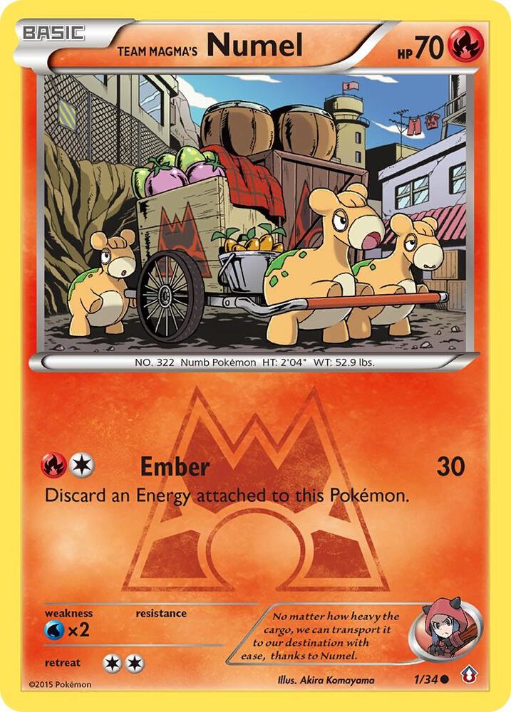 Pokemon Team Magma's Numel 1/34 Double Crisis