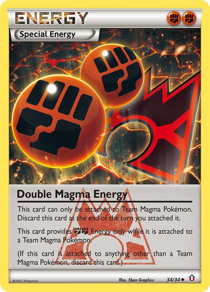 Pokemon Double Magma Energy 34/34 Double Crisis