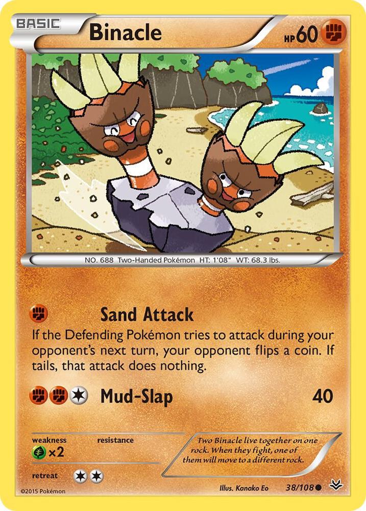 Pokemon Binacle 38/108 Roaring Skies