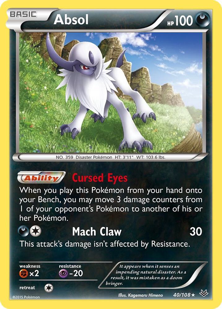 Pokemon Absol 40/108 Roaring Skies