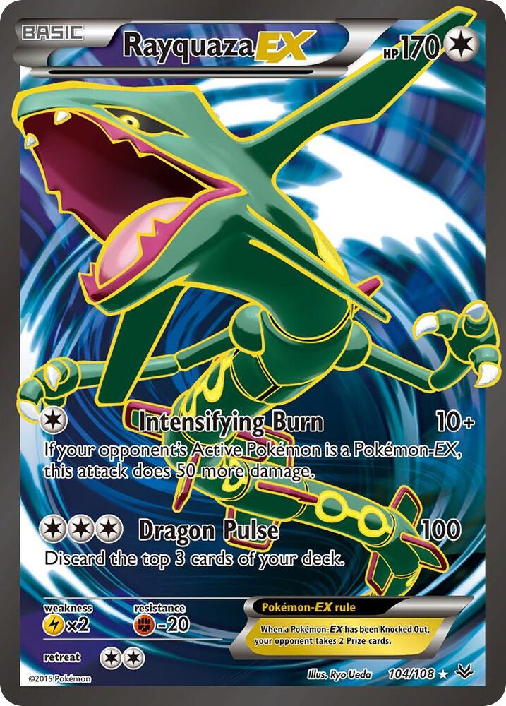 Pokemon Rayquaza EX 104/108 Roaring Skies