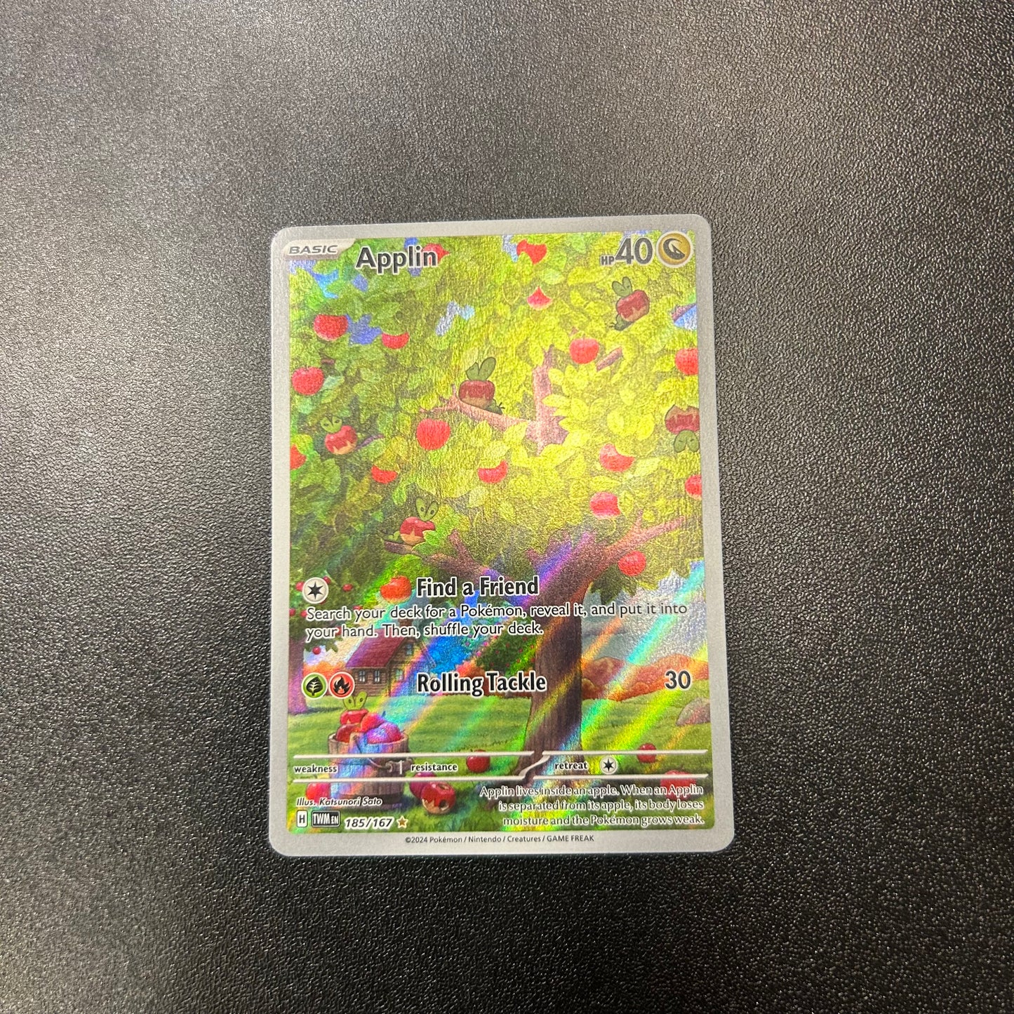 Pokemon TCG Applin Full Art 185/167 Twilight Masquerade