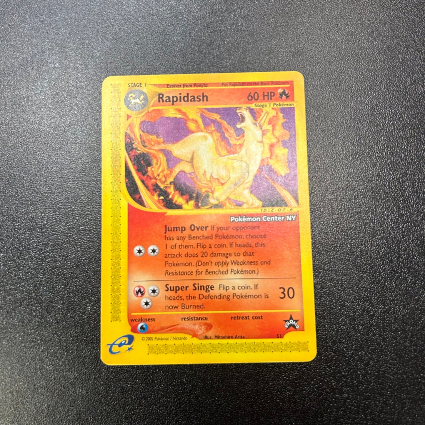Pokemon TCG Rapidash Pokemon Center NY Black Star Promo S1 Skyridge