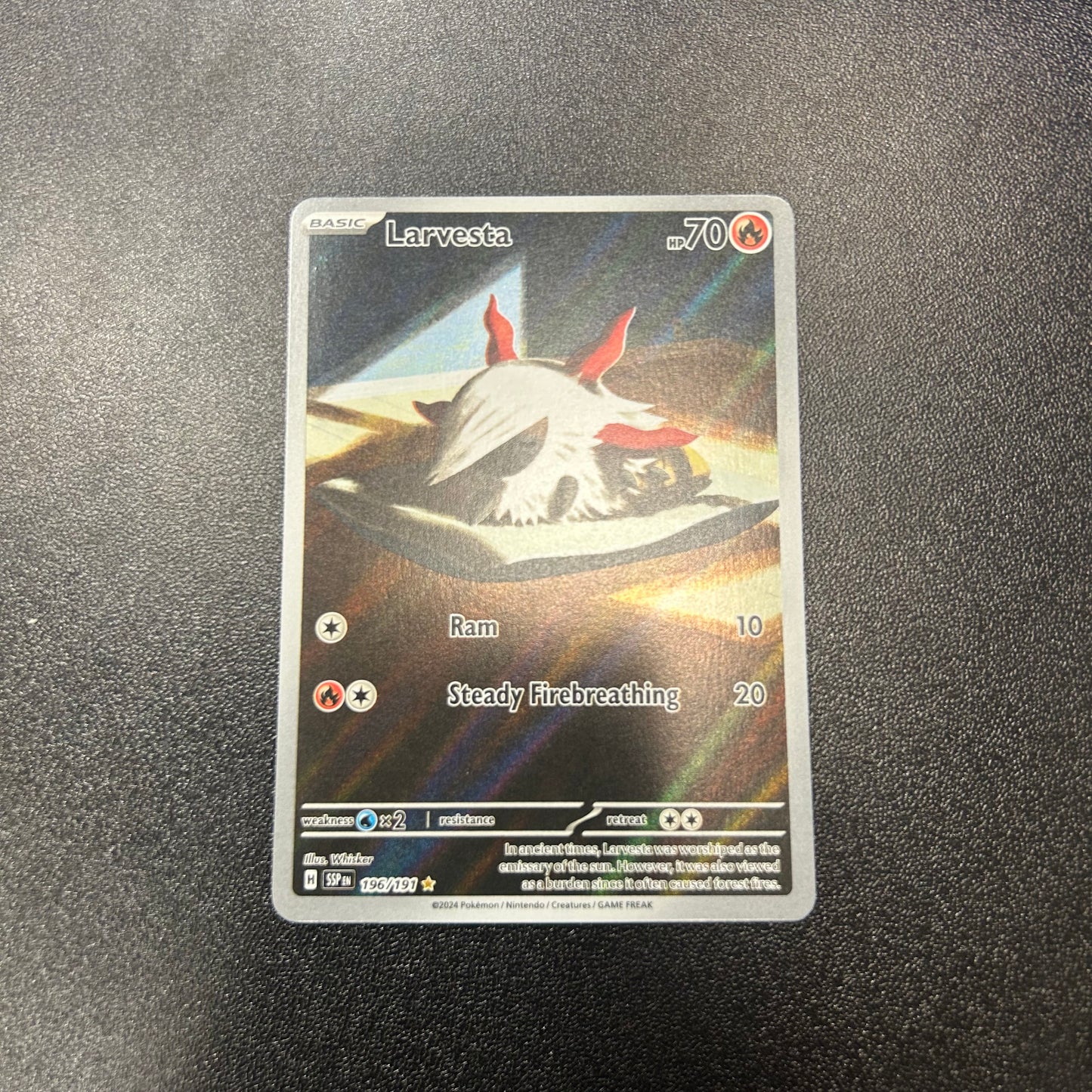 Pokemon TCG Larvesta Full Art 196/191 Surging Sparks