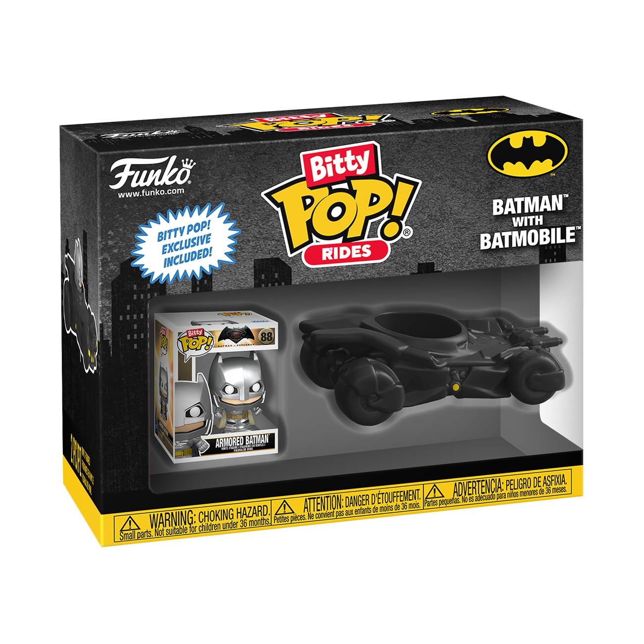 Funko Bitty Pop! DC Armored Batman with Batmobile
