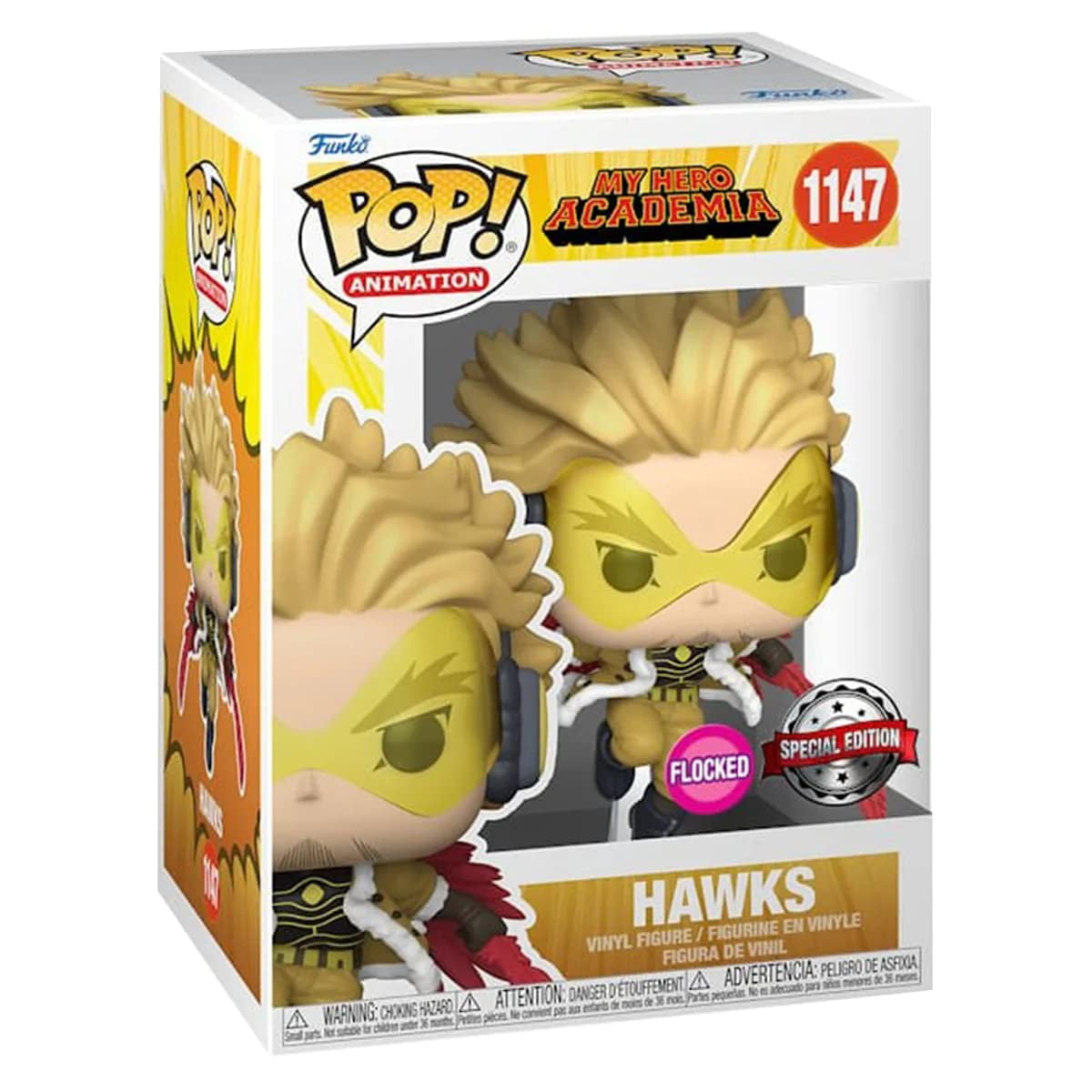 Funko Pop! Animation My Hero Academia Hawks #1147 Flocked Chalice Collectibles Exclusive