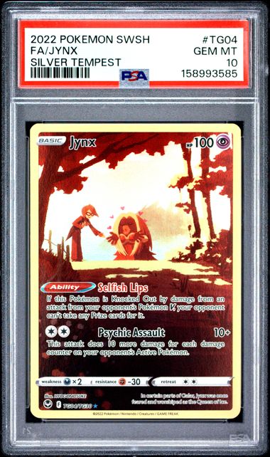 Pokemon Silver Tempest Jynx Trainer Gallery #TG04 PSA Graded Gem Mint 10
