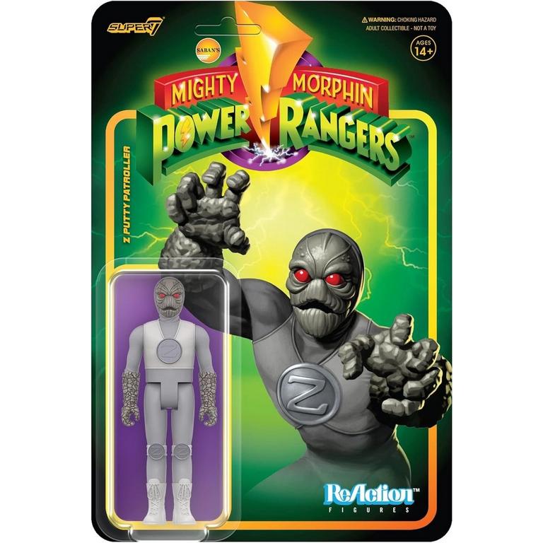 Super7 ReAction Mighty Morphin Power Rangers Z Putty Patroller 4 inch Action Figure