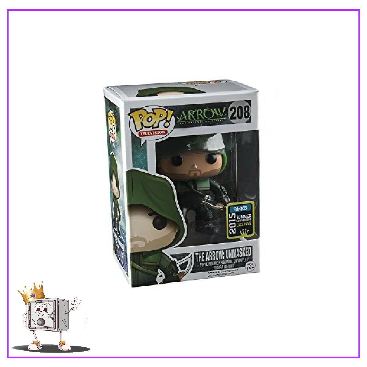 Funko Pop! DC Heroes Arrow - The Arrow (Unmasked) #208 2015 SDCC Shared Exclusive