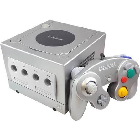 Nintendo GameCube Platinum Silver Console DOL-001 Digital Port Missing Hi Speed Port Cover