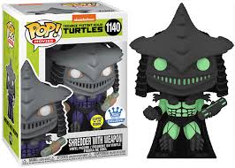Funko Pop! Movies Teenage Mutant Ninja Turtles Shredder with Weapons #1140 Glow in the Dark Funko Shop Exclusive