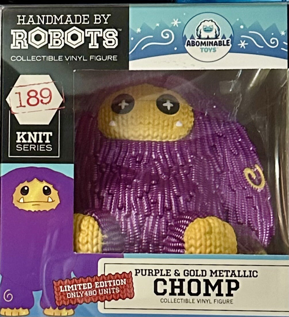 Handmade By Robots Abominable Toys Purple and Gold Metallic Chomp LE 480 pcs