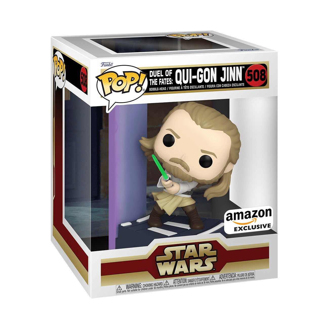 Funko Pop! Star Wars Duel Of The Fates Qui-Gon Jinn #508 Amazon Exclusive