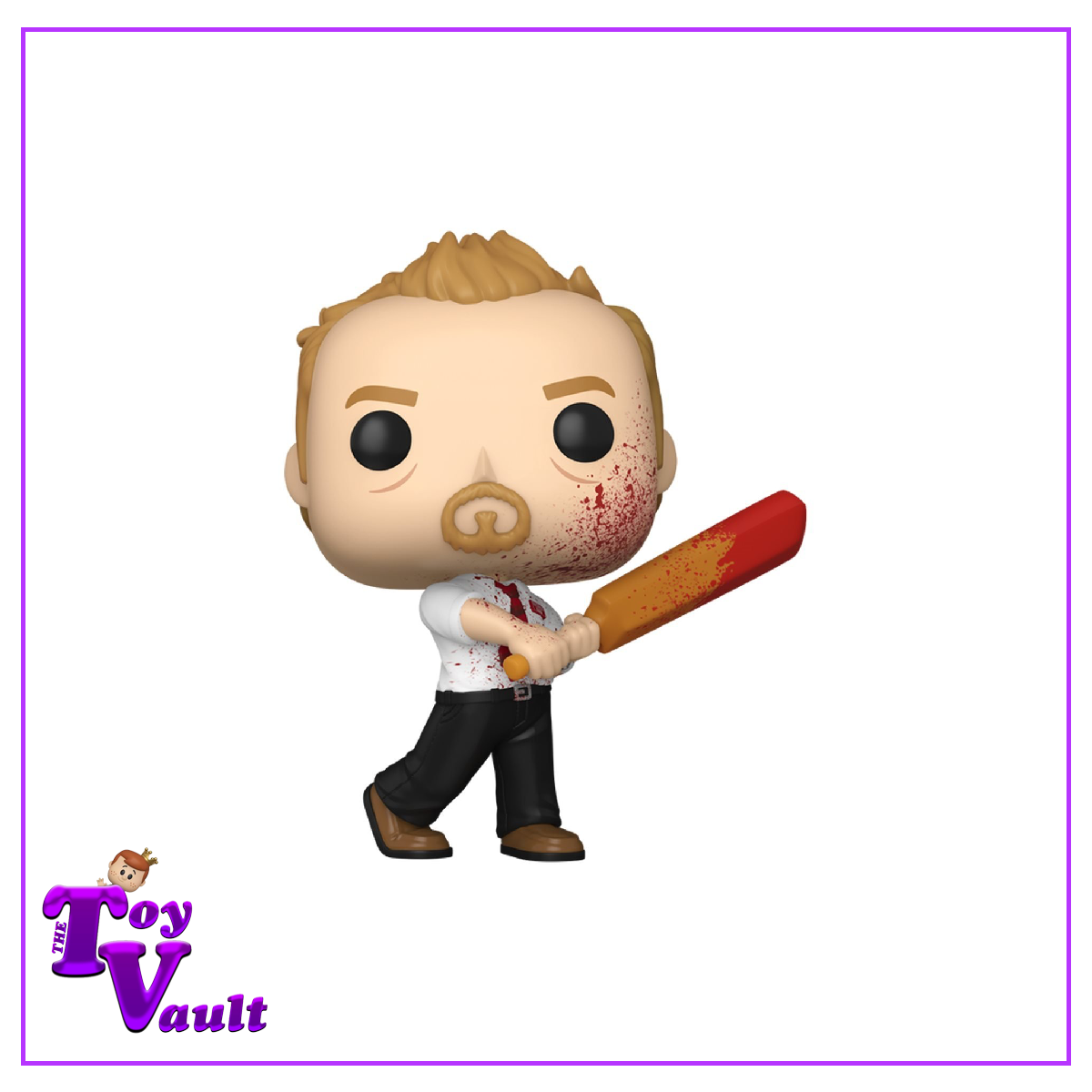 Funko Pop! Fusion Horror Shaun of the Dead - Shaun with Bat #993 (Bloody) with Redeemable Code