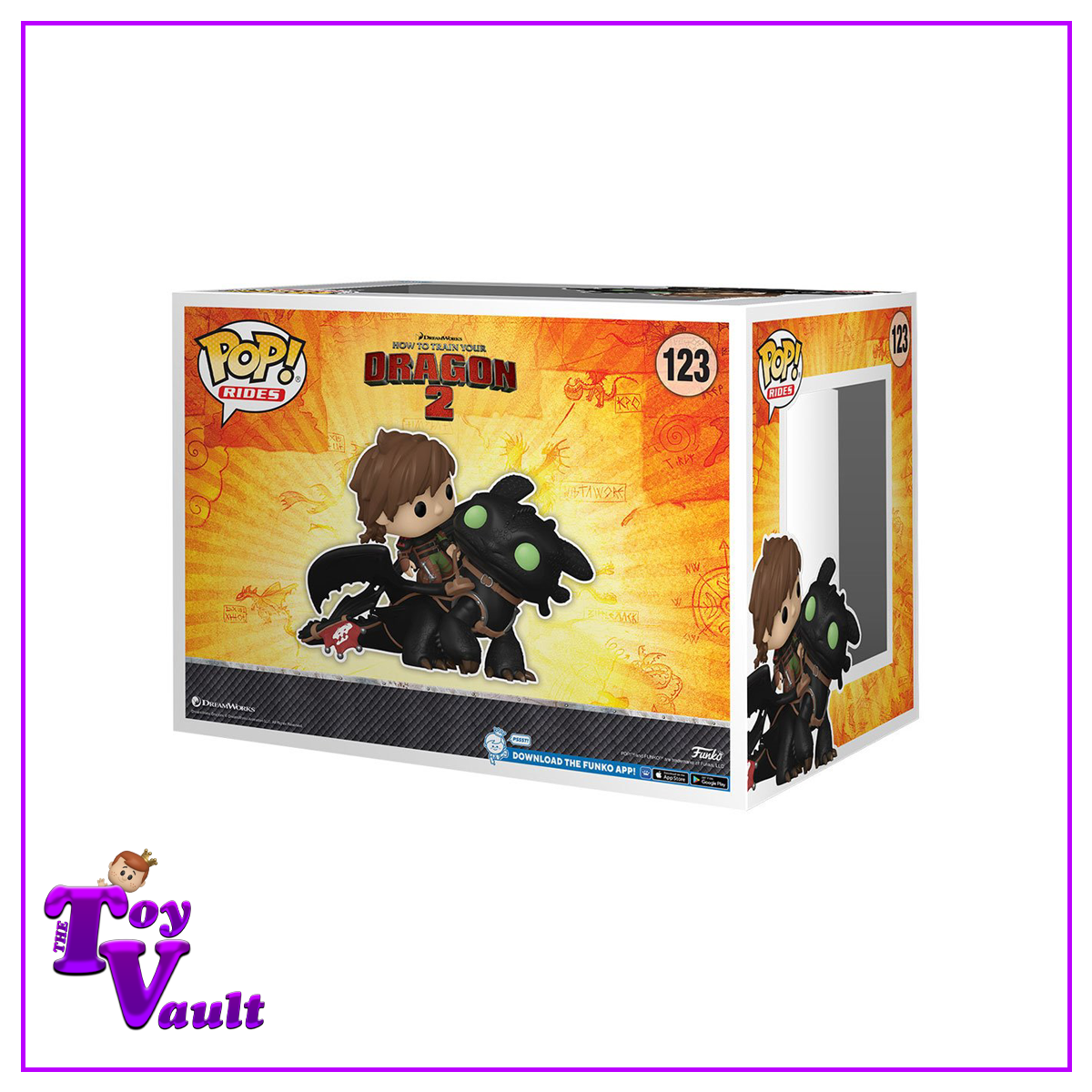Funko Pop! Movies How to Train Your Dragon 2 - Hiccup with Toothless #123 (Deluxe Ride)