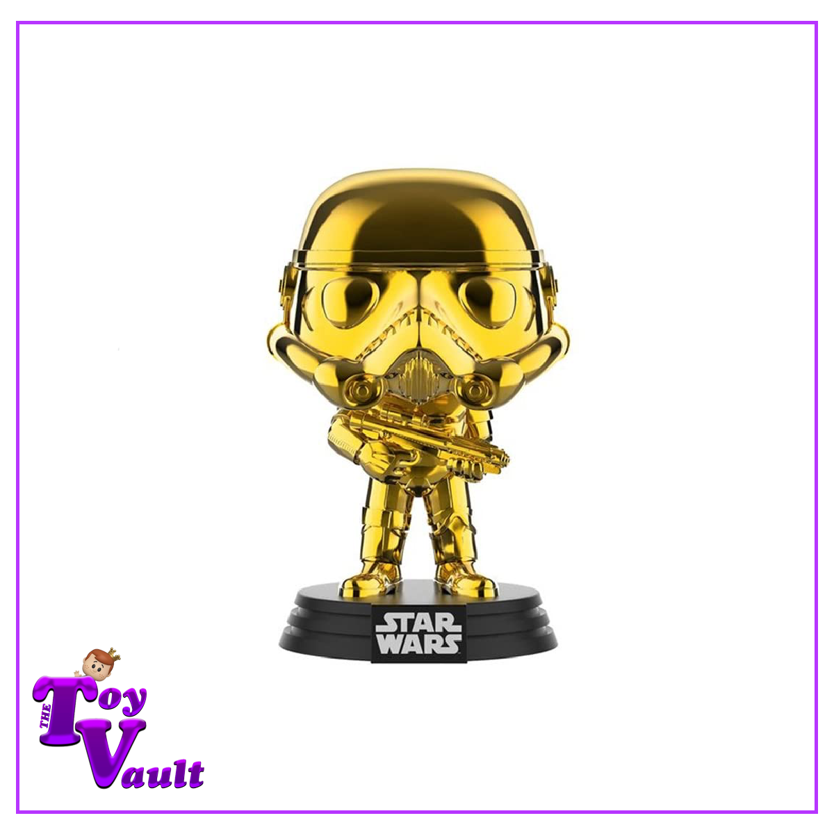 Funko Pop! Star Wars - Stormtrooper #296 (Gold Chrome) Galactic Convention Shared Exclusive