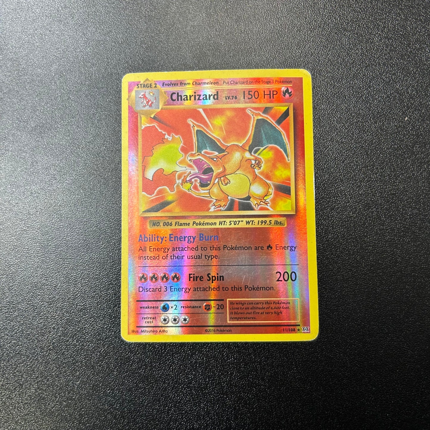 Pokemon TCG Charizard Reverse Holofoil XY Evolution 11/108
